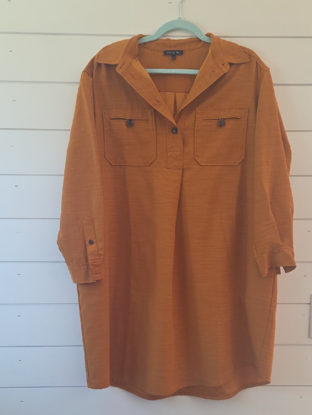SOEUR Women’s Shirt Dress - Rust/Mustard Size 38